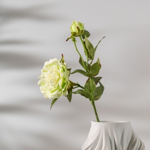 Fiori Artificiali di Peonia Realistici a Due Teste Fatti a Mano in Seta per Matrimoni, Festa della Mamma, Pasqua, San Valentino, Stile Moderno - Product Image 6