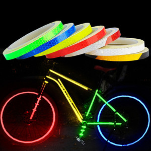 1/2cm x 8m autocollants de vélo ruban réfléchissant Fluorescent <span class=keywords><strong>vtt</strong></span> vélo bandes de vélo bandes de cyclisme bandes pour vélo casque moto Scooter - Product Image 1