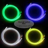 Bande lumineuse en fibre optique plastique super brillante de 6 mm de diamètre, éclairage latéral intégral, agglomération AGI32, lampe intérieure de voiture, laiteuse