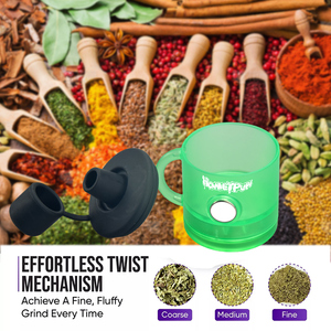 Plastic Dry <b>Herb</b> <b>Grinder</b> 4-Piece Round Magnetic Green <b>Grinder</b> Gear With Built-In Catcher And Silicone Lid - Product Image 5