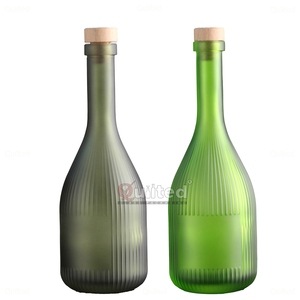 Liquor Bottle Clear Frsoted Green <strong>Fancy</strong> Unique Shape Glass 350ml 500ml for <strong>Gin</strong> Screen Printing Juice Bottle Beverage Vodka Tea - Product Image 5