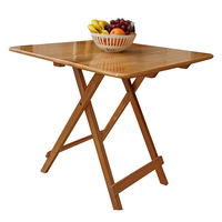 Table d'extérieur pliable et portable en bois imitation, style antique, pour café, cuisine, usage domestique, facile à nettoyer, prix d'usine