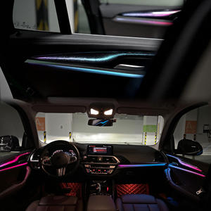 Éclairage ambiant <span class=keywords><strong>intérieur</strong></span> de voiture SJC pour les modèles <span class=keywords><strong>BMW</strong></span> X3/X3 2018-2023, kit de lumière ambiante LED Galaxy 64 couleurs G01/G02. - Product Image 4