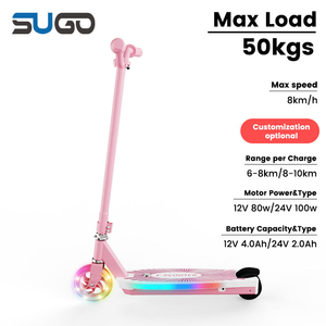 Scooter Eléctrico Rosa de 12-24V para Niños con Luces Laterales y Ruedas Luminiscentes - Product Image 3