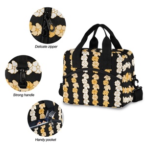 Sac isotherme pour le déjeuner, sac à lunch portable en aluminium réutilisable pour adultes, design personnalisé Hawaii Puakenikeni Lei - Product Image 5