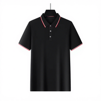 Kaos Polo Golf Pria Bordir Logo Custom Campuran Polyester Rayon Cepat Kering Anti Kusut Lengan Pendek OEM Grosir Partai Besar
