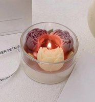 Großhandel Schöne Blumenförmige Duftkerzen, Gesundes Umweltfreundliches Sojawachs, Individuelle Düfte Verfügbar