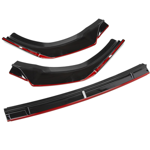 Accessoires de voiture A6L, pare-chocs avant en plastique ABS, lèvre avant aspect fibre de carbone pour <span class=keywords><strong>AUDI</strong></span> A6 C7 C8 2016-2021 - Product Image 2