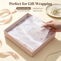 Papier de soie imprimé personnalisé pour emballage cadeau, papier d'emballage pour vêtements, bijoux, emballage cadeau, couleurs en stock pour vêtements, bijoux