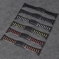 Bracelet de montre en acier inoxydable et caoutchouc pour Apple Watch toutes séries