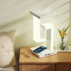 Floating Table Lamp Smart Phone <b>Wireless</b> Charging Levitating LED Desk Lamp Anti-gravity Night <b>Light</b> With 10W <b>Wireless</b> Charger - Product Image 6