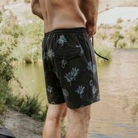 Shorts de bain décontractés grande taille pour hommes en Spandex/Nylon, séchage rapide, respirants, extensibles dans quatre directions, antibactériens, sans coutures