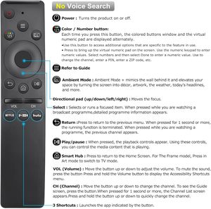 Télécommande de remplacement BN59-01310A compatible avec tous les téléviseurs <span class=keywords><strong>Samsung</strong></span> LED <span class=keywords><strong>QLED</strong></span> UHD SUHD HDR <span class=keywords><strong>Frame</strong></span> Curved Solar HDTV 4K 8K 3D Smart <span class=keywords><strong>TV</strong></span> - Product Image 2