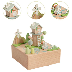 Caja Musical <span class=keywords><strong>de</strong></span> Carrusel <span class=keywords><strong>de</strong></span> Madera Lista para Enviar, Reproduce <span class=keywords><strong>Música</strong></span>, Ideal para Regalos Novedosos - Product Image 2