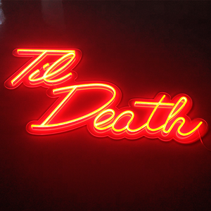 ป้ายไฟนีออน LED แบบกำหนดเอง ดีไซน์ใหม่ของ Matt สำหรับงานแต่งงาน "Til <span class=keywords><strong>Death</strong></span>" พร้อมรีโมทคอนโทรลและ WiFi สำหรับตกแต่งรถแต่งงาน บริษัท และโรงพยาบาล - Product Image 1