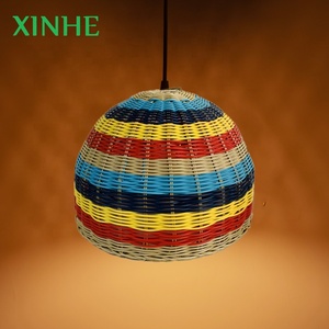 Lampada a Sospensione <span class=keywords><strong>in</strong></span> Rattan Plastico Intrecciato Arcobaleno XH per Soggiorno, Camera da Letto, Ristorante, Caffè, Casa da Tè, Bar, Club - Product Image 2