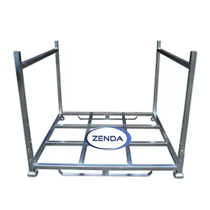 Estantes apilables de paletas de acero de alta resistencia, paletas postes para almacenamiento de almacén de telas textiles - Product Image 3