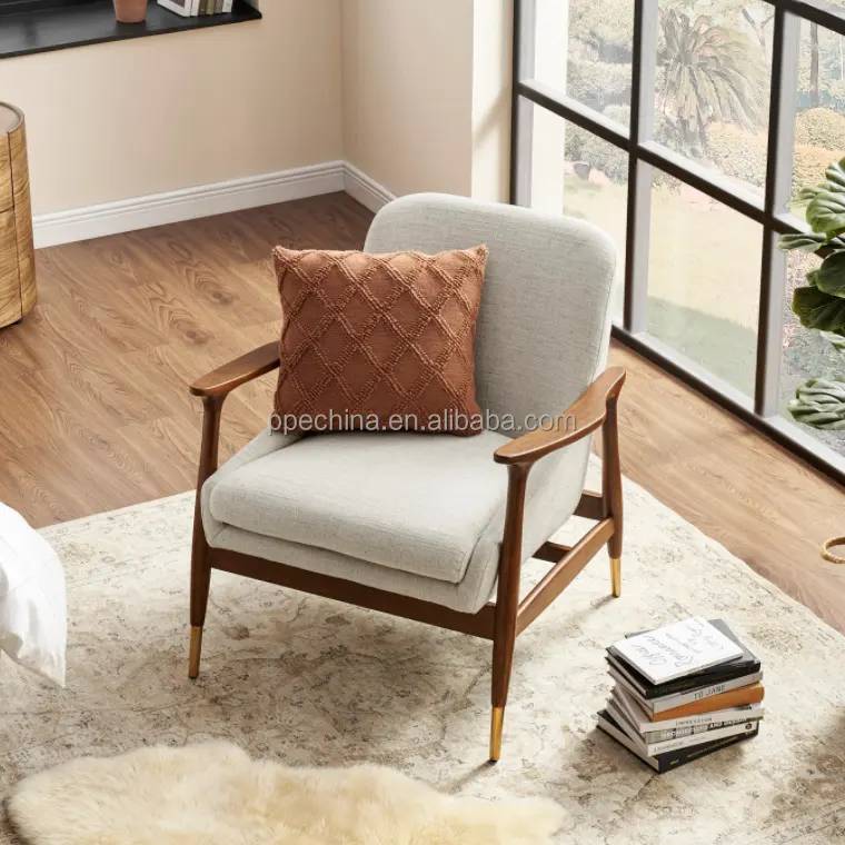 מודרני עיצוב עור בד זרוע ספה עשוי עץ בית ריהוט ספה אחת שינה כיסאות לסלון