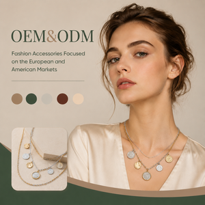 Ear enlace oem odm Wholesale Two Tone Multilayer Coin Charm Pendant Necklaces Vintage Medallion <b>Rope</b> <b>Chain</b> Jewelry For Women - Product Image 1