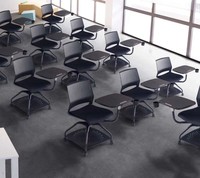 Chaise de bureau pivotante à 4 roues, panier en carbone avec tampon d'écriture, fauteuil d'entraînement