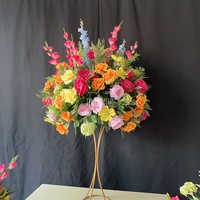 MSFAME Grands centres de table floraux naturels de 80 cm de diamètre, boules de fleurs artificielles pour décoration de mariage