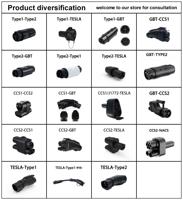 Adaptateur EV YIXIN Type2 vers Gbt 32A Type2 vers Gbt Convertisseur de connecteur IEC 62196 vers GB/T Adaptateur de charge EV monophasé Noir