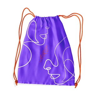 Unisex Custom Cotton Canvas Drawstring Sportpacks Waterproof Gym Use Promotional Item