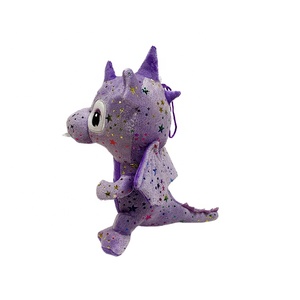 Drago di peluche personalizzato promozionale, <span class=keywords><strong>animali</strong></span> di peluche viola, simpatico dinosauro giocattolo, drago di peluche cinese - Product Image 4