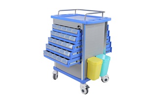 HOCHEY MEDICAL Véhicule de livraison de médicaments double face ABS populaire multifonction <span class=keywords><strong>Chariot</strong></span> à médicaments mobile pour soins infirmiers pour hôpital - Product Image 5