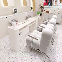 Table à ongles en bois professionnelle YS-0685N moderne pour salon et centre commercial avec dépoussiéreur intégré