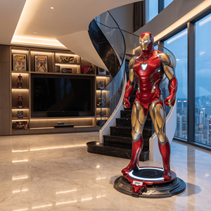 Statua a grandezza naturale di <span class=keywords><strong>Iron</strong></span> <span class=keywords><strong>Man</strong></span> Mark 85 dei Marvel <span class=keywords><strong>Avengers</strong></span> con luce LED, scultura da collezione in resina di fibra di vetro dipinta - Product Image 3