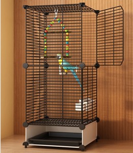 Gabbia per Uccelli di Lusso in Ferro Grande per Pappagalli/Uccelli, Design Bianco Traspirante e Stabile, Ecologica, Facile da Montare, per Uso Interno/Esterno - Product Image 4