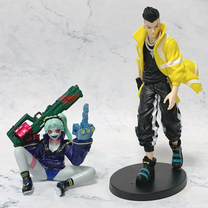 Figura de Acción de <span class=keywords><strong>Película</strong></span> de Alta Calidad, 2 Estilos, Rebecca y David Sentados en Batalla - Modelo de PVC de Anime, Adorno para Coche o Escritorio - Product Image 1