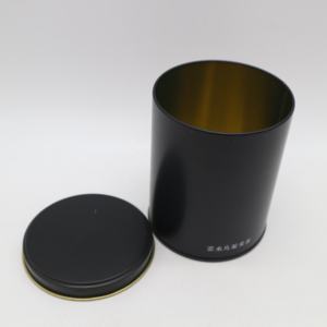 Latas de lata latas de té portátil de viaje comida té embalaje caja de lata de metal/contenedor de té cuadrado negro lata/<span class=keywords><strong>Cand</strong></span> de té dorado - Product Image 1