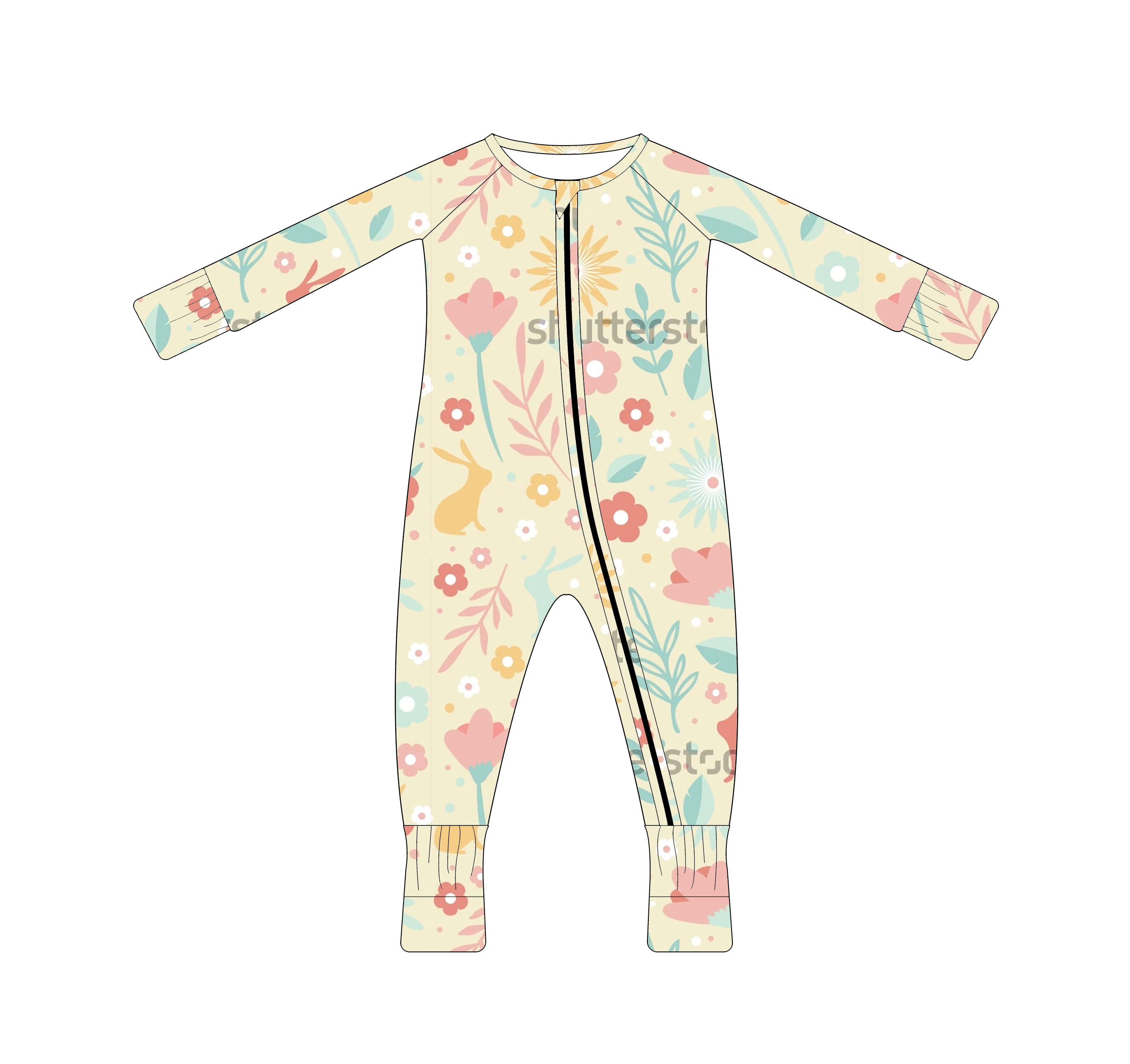 Оптовая продажа, детская одежда на молнии из бамбука с длинными рукавами на весну и осень