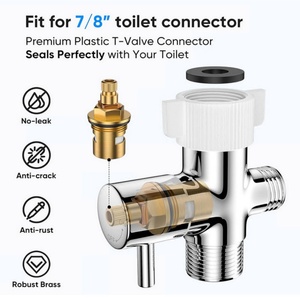 Toilet-Adjustable Water Pressure Jet <b>Spray</b> with Bidet Hose Stainless Steel Shower Toilet Handheld Bidet Sprayer <b>Set</b> Kit - Product Image 5