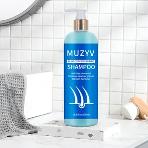 Private Label Haaruitval Biotine Bule Koperpeptide Haargroei Shampoo En Conditioner