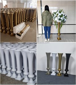 Décoration de fête de mariage, <span class=keywords><strong>colonne</strong></span> en métal élégante en acier inoxydable, or <span class=keywords><strong>brillant</strong></span>, argent, centre de table - Product Image 5