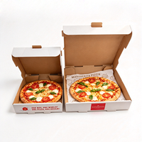 Boîte à pizza personnalisée Sp2786 en carton kraft blanc de 7/8/9/10/12 pouces, haute qualité, personnalisable, en carton ondulé E-flute, avec pelliculage mat pour aliments