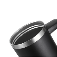 Gobelet isotherme en acier inoxydable 304 à double paroi grande capacité avec poignée et couvercle à paille pour voiture, vente en gros