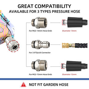 快速连接洗车枪高压泡沫喷射水枪带配件，用于汽车清洁 - Product Image 2