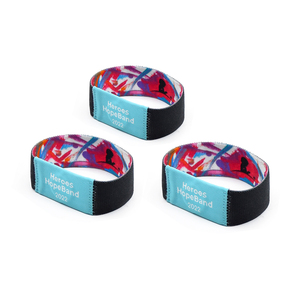 Tùy chỉnh Cmyk in ấn RFID vải đàn hồi NFC ntag216 dây đeo cổ tay RFID dây đeo cổ tay đàn hồi với Pouch - Product Image 1