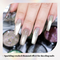 Gel de construction pour ongles Maagenta Disco Cat Eye - Série Diamant Broyé UV/LED pour extension d'ongles dures, Vente en gros OEM/ODM, Sans HEMA, Sans TPO
