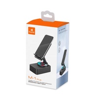 Support de téléphone avec haut-parleur sans fil et lumières RGB, Bluetooth 5.3, batterie 2000 mAh, design portable