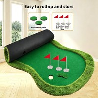Tapis de putting de golf d'intérieur en EVA, dispositif d'entraînement de simulation mobile et portable avec trou de putting