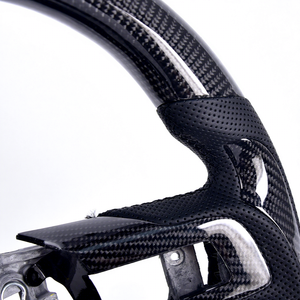 Volante de fibra de carbono personalizado al por mayor, ajuste de fondo plano para <span class=keywords><strong>Ford</strong></span> <span class=keywords><strong>Mustang</strong></span> 2015-2023 Performance Racing Style - Product Image 3