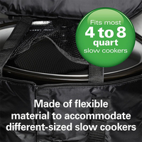 Sac de transport portable pour autocuiseur, filet en maille interne qui maintient le pot en place pour les voyages, les pique-niques en plein air, noir