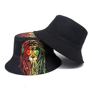 Mới Đến Người Đàn Ông Của Đầy Đủ Màu Đen Xô <span class=keywords><strong>Hat</strong></span> In Mô Hình Phim Hoạt Hình Đôi Bên Mặc Cho Hàng Ngày Du Lịch Câu Cá - Product Image 1