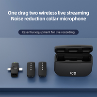Annulation du bruit Enregistrement longue distance Clip de collier à revers sans fil sur microphone 2.4ghz 2024 mini Microphone Lavalier sans fil