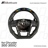 Volant intelligent en fibre de carbone véritable personnalisé avec palettes de changement de vitesse pour Chrysler 200, 200S, 300, 300C, 300S, Pacifica (2011-2015)